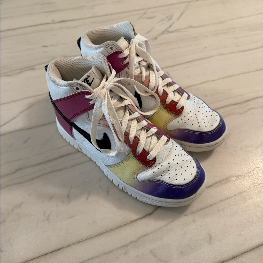 Nike White and Purple Sneakers